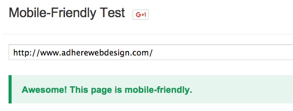 Awesome! Your page is mobile-friendly